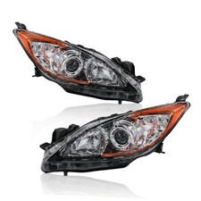 Headlights Assembly Replacement Compatible with 2010-2013 Chrome/Clear/Amber