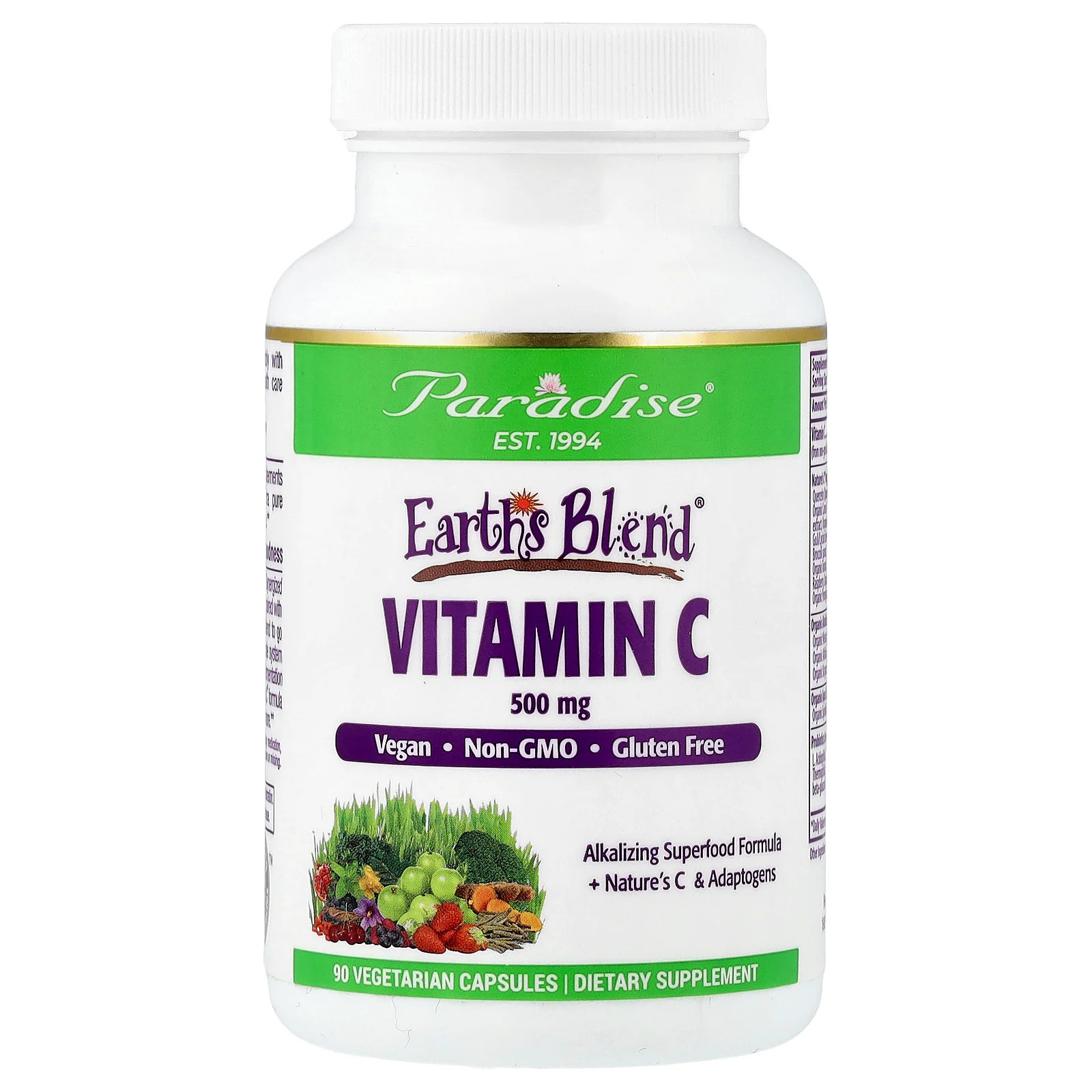 Paradise Herbs Vitamin C 90 Vegetarian Capsules Vegetarian