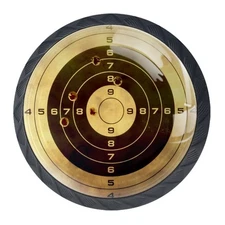 Vintage Gun Target 4 Pack Black Drawer Handles Clear Cabinet Handles ABS Glas...