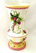Laura Ashley FTD Ceramic French Floral Vase - Vintage Country Style