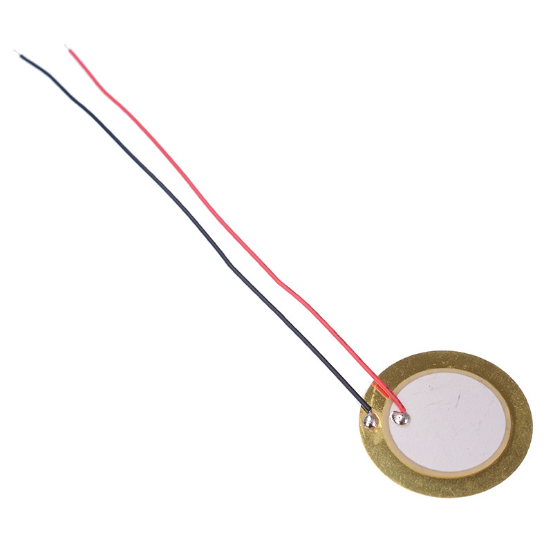 27mm Piezo Element Sounder Sensor Trigger 100mm Leads