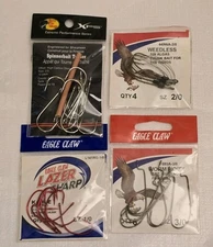 Eagle Claw Bass Pro Bass Fishing Hooks Lot Spinnerbait Trailer Hooks 4 packs
