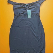 Wild Fable Off Shoulder Ruched Stretch Mini Dress Black Size S