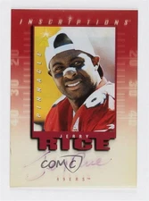 1997 Pinnacle Inscriptions Signatures 853/950 Jerry Rice Auto HOF 0dj8