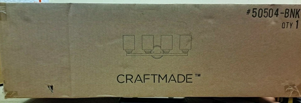 CRAFTMADE Bolden - Luz de tocador de baño de níquel cepillado - 50504-BNK Foto 3 de 4