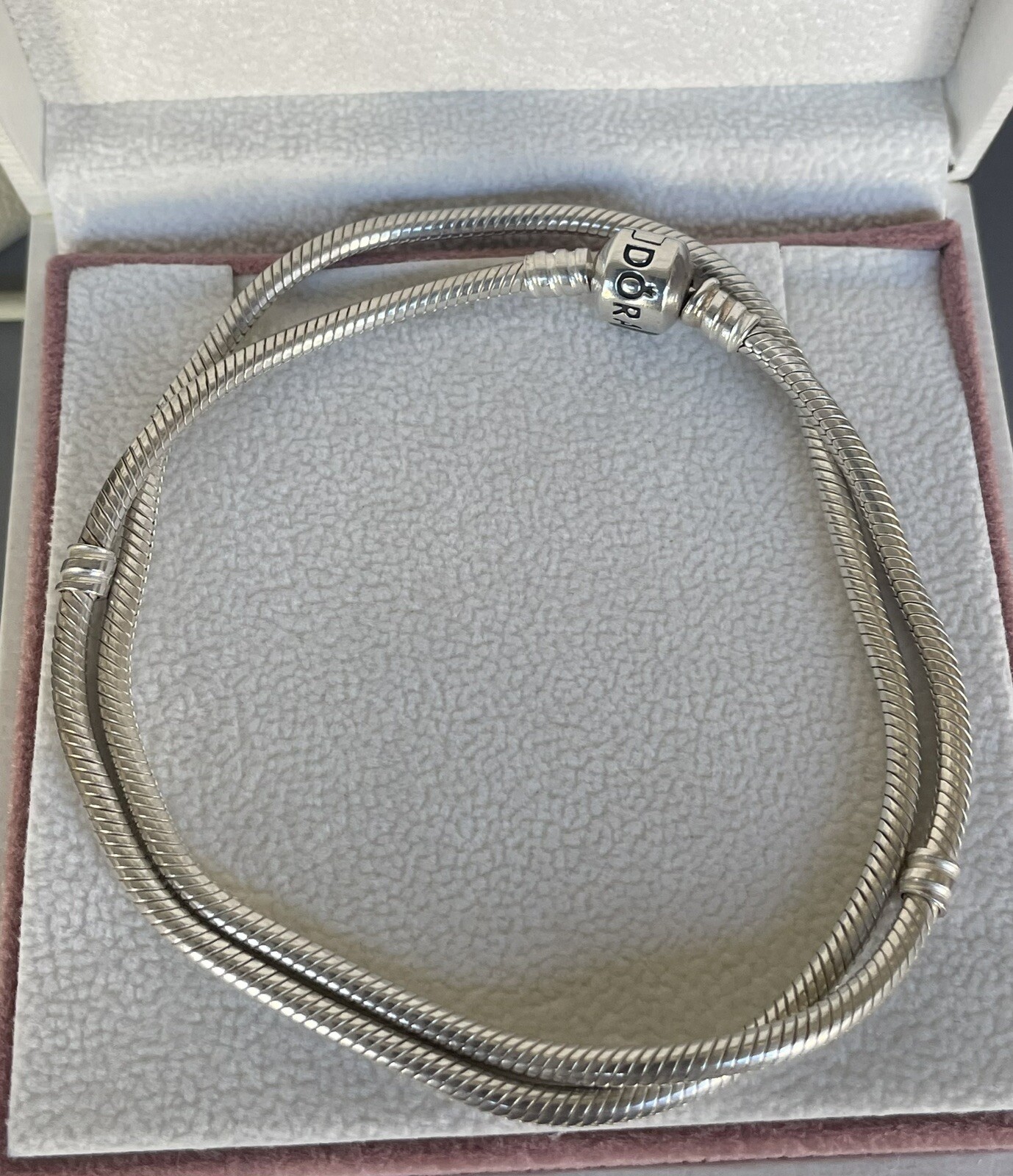 Genuine PANDORA Moments Snake Chain Necklace S925 ALE… Gem