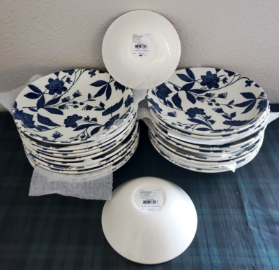 RALPH LAUREN GARDEN VINE x BURLEIGH ENGLAND- 19pcs PASTA BOWLs+