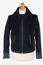 Women's Lacoste Jacket Outdoor Luxury Vintage Warm 80's Navy Blue Size S -c3062