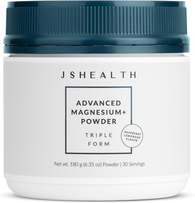 JSHealth Vitamins Advanced Magnesium+ Powder with Magnesium Glycinate & Citrate