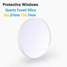 Quartz Lens1064nm 37x7mm Protective Windows Fused Silica for Fiber Laser 1pc