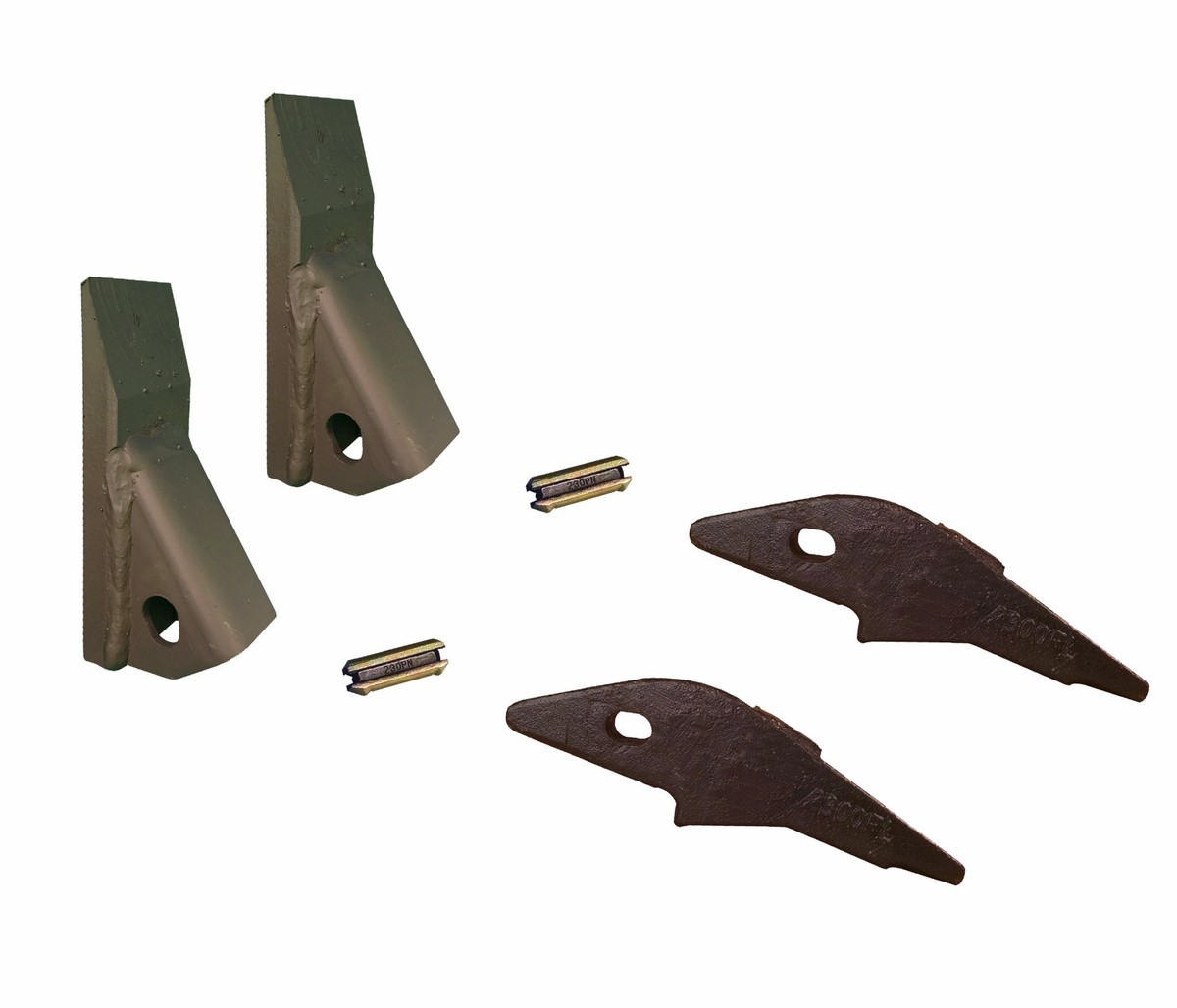 NO.17馬蹄ボード 2 - Skid Steer Flush Mount Bucket Shank, 230 Fab Teeth w/ Pins