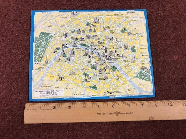 MAPA 1960 TWA CASINO FRANCIA - MAPA DIVONNE-LES BAINS O PARÍS ASPECTO A TODO COLOR -109 Foto 2 de 3