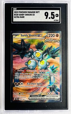 2023 POKEMON PARADOX RIFT #228 SANDY SHOCKS EX ULTRA RARE SGC 9.5