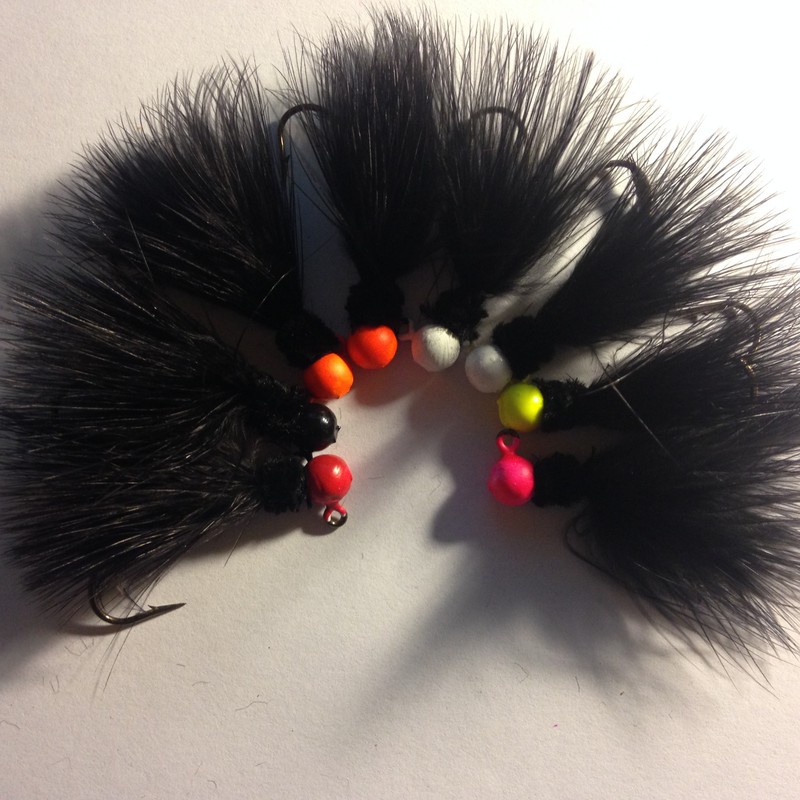 steelhead marabou jigs black 1/8 ounce