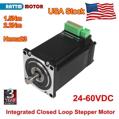 【USA】Nema23 Integrated Closed Loop Stepper Motor Driver 1.5N.m 2.2N.m 24-60V DC