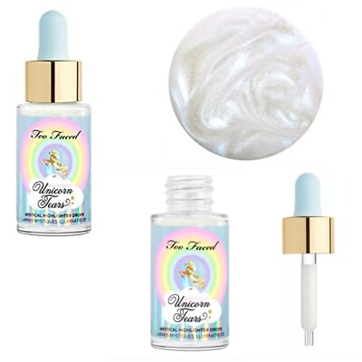Too Faced BOTTLE OF UNICORN TEARS Mystical Highlighter Drops RARE  -Discont -NIB