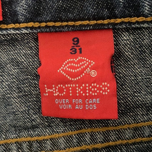 Y2K Hot Kiss Fringe High-Waisted Jean Skirt Women's 31 Blue Dark Wash Denim USA - Picture 8 of 11