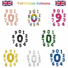 34 inches Foil Helium Balloon- Party Decorations with Numbers 0-9-  UK BRAND