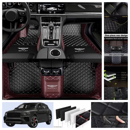 Fit For Bentley Bentayga 2016-2022 Car Floor Mats Carpet Cargo Liners Waterproof - Imagen 36 de 41