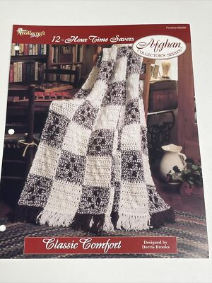 Classic Comfort Afghan 12 Hour Time Savers Crochet Pattern Needlecraft Shop