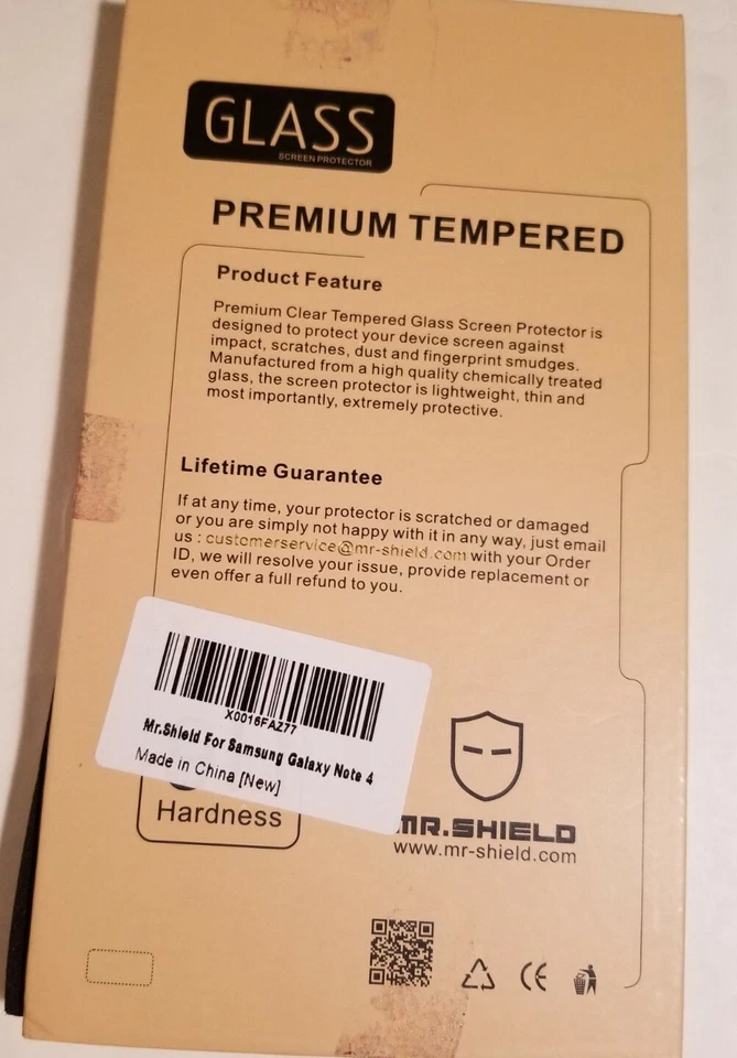 Protector Pantalla Cristal Mr.Shield Para Samsung Galaxy Note 4 Foto 2 de 3