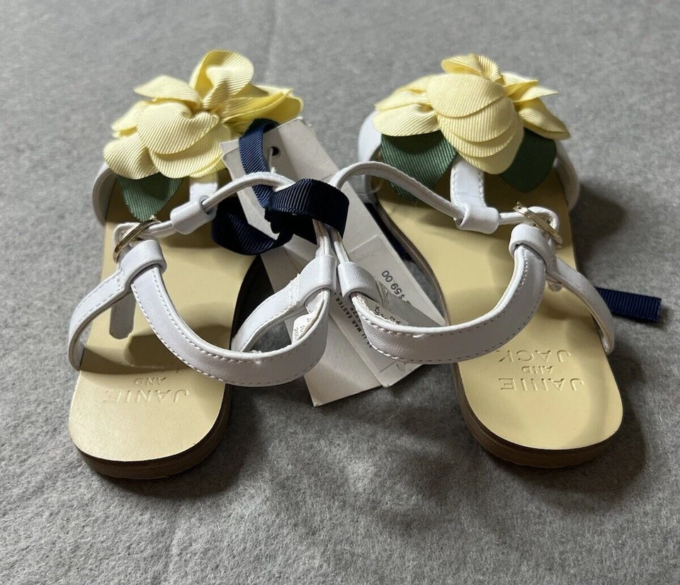 Новый с Ярлыками Janie и Jack сандалии ребенка ясельного возраста девочек 9 цветок праздник школы повседневный пряжка - Изображение 3 из 4