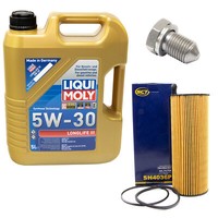 MotoröL Set 5W-30 5 Liter + ÖLfilter SH 4036 P + Schraube FüR Audi Q7 6.0 TDI