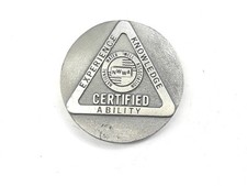 VINTAGE USED NATIONAL WATER WELL ASSOCIATION CERTIFIED BELT BUCKLE NWWA W/WEAR