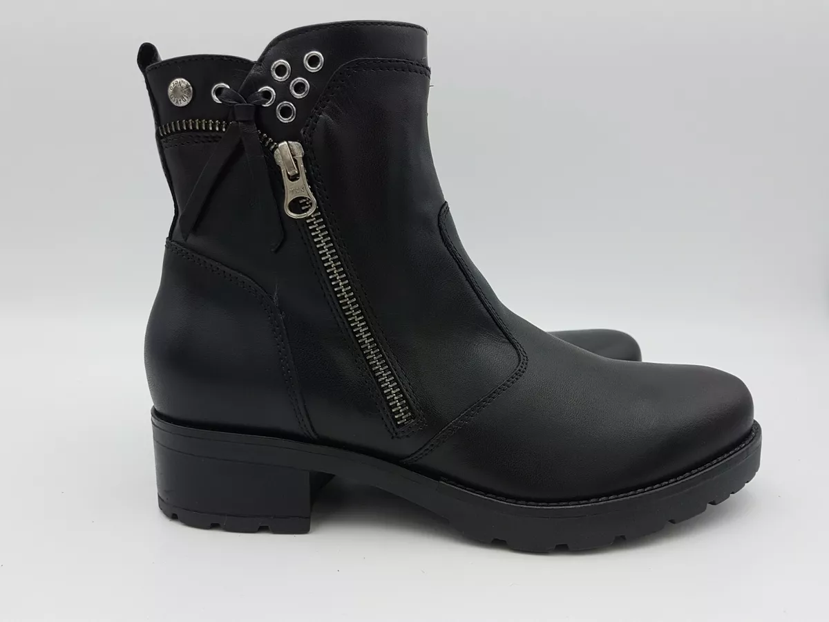 Scarpe donna stivale stivaletto anfibio NERO GIARDINI A909650D