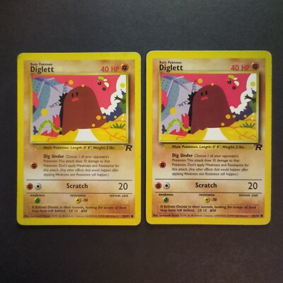 Pokemon Karten WOTC: Diglett 52/82 x2 - Team Rocket