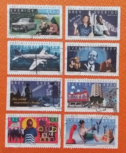 Schweden 1999 20th Century Postally Used Sets Mi 2102-11 Scott 2327-36 VF/XF 1083 - Bild 1 von 2