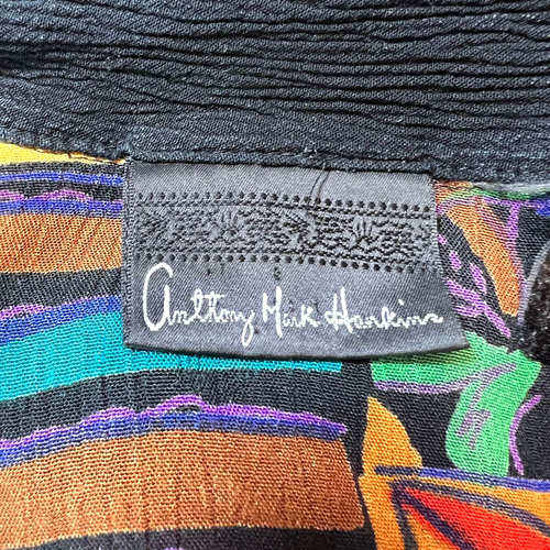 Antthony Marks Hankins Colorful Top and Skirt set Size Small Multicolor Rayon - Picture 9 of 9