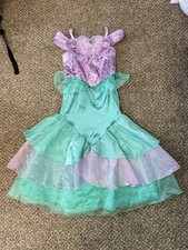 Authentic Disney Store Princess Little Mermaid Ariel Costume Dress Girl 9/10