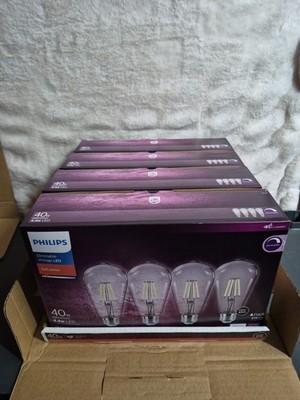 (Case Of 16) Philips LED Vintage Flicker-Free Bulb Clear ST19  2700K Soft White 