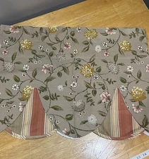 Waverly Home Classics Peek a Boo Valance Nassau Vine Mist 54x19"