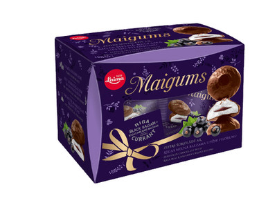 LAIMA MAIGUMS RIGA BLACK BALSAM CURRANT Chocolate Zephyrs Box 185g 6.5oz
