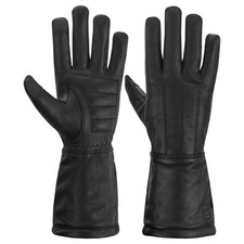 Men's Classic Motorcycle Gloves Seasonal Wind Stopper Lined Gauntlet Touchscreen
