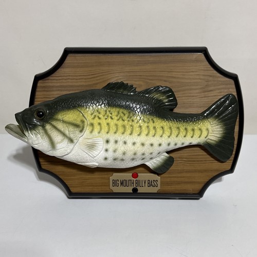 Big Mouth Billy Bass Singing Fish Wall Plaque 1999 Gemmy Mouth Won't Move Works