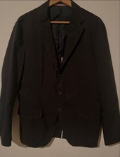 Kota Shinsui Nylon Jacket Black White Stitch Slim Fit Used