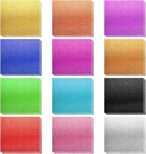 240 Sheets Gold Leaf Sheets 12 Colors Gold Foil Leaf Multi-Color Imitation Go...
