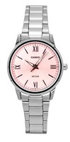 Casio Analog Edelstahl Rosa Zifferblatt Quarz 50M LTP-1303DD-4AV Damenuhr