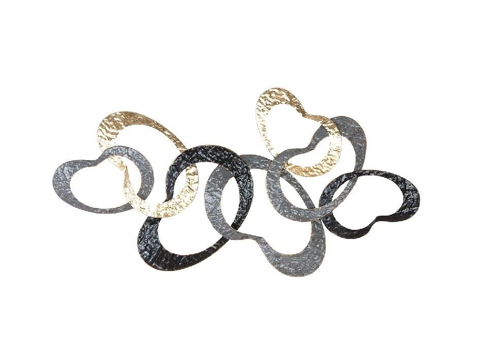 84324 Wandobjekt Wand Relief Objekt Concave 4,5 x 87 x 45cm Metall Mehrfarbig - Bild 2 von 2