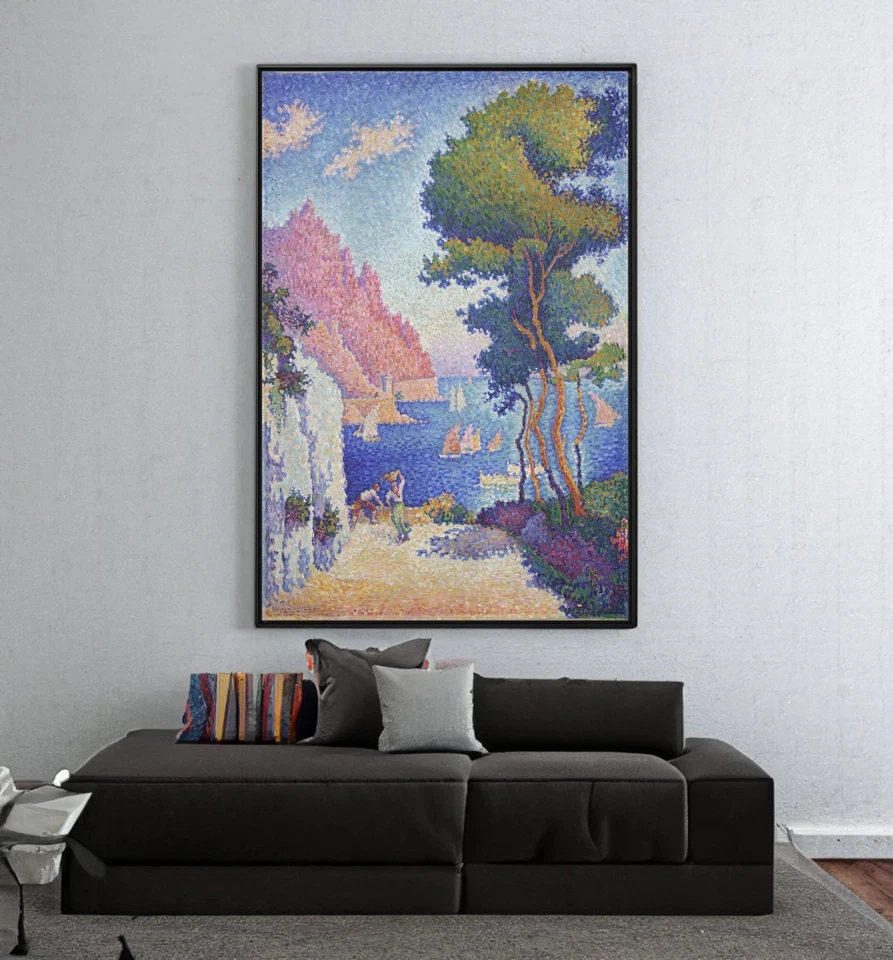 Arte de parede Paul Signac Capo di Noli tela/pôster - Impressão de pintura italiana - Imagem 2 de 2