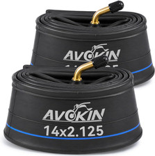 14x2.125 Bike Tube with 90 Degree CR202 Angled Valve for E-Bikes and Scooters