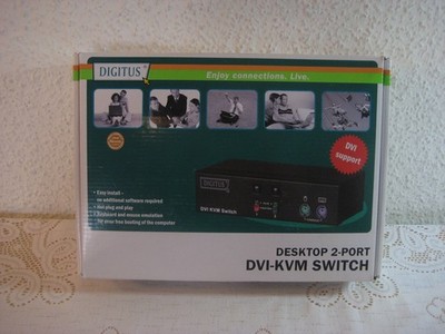 Digitus Desktop 2-Port DVI-KVM Switch in der OVP NEUWERTIG