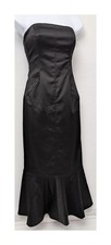 Coast Black Strapless Evening Dress Size 8 42.5 in Length Acetate Nylon Elastane