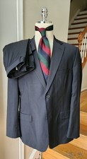 Hugo Boss Dark Gray 100 Virgin Wool Men suit 42S Pant 35x30