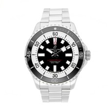 BREITLING SUPEROCEAN 44MM REF. A17376 BLACK DIAL EDELSTAHL 2022 FULL SET LC100