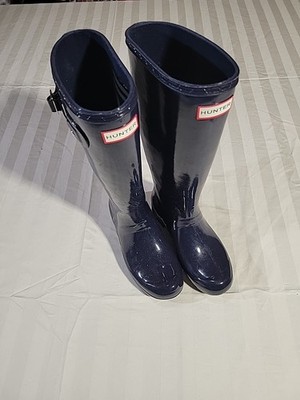 Hunter Women's Original Tall Rain Boot - Navy, Size 8