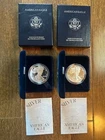 1998 US $1 American Eagle Silver Dollar Uncirculated Coins with Box and COA
